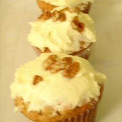 Banana Muffins With Mascarpone Cream Frosting or Spread