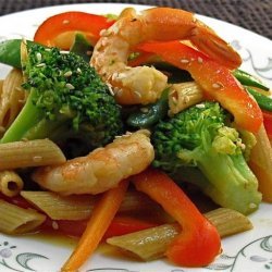 Shrimp Pasta Salad With Asian Dressing