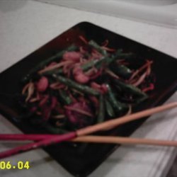 Stir Fried Green Beans With Sprouts and Cellophane Noodles