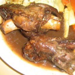 Braised Lamb Shanks With Caramelized Vegetables