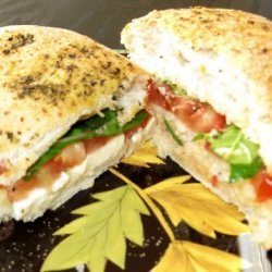 Perfect Summer Sandwich (Tomato, Basil, Cheese)