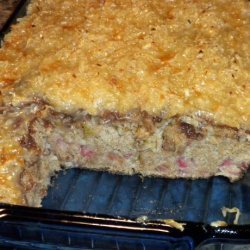 Best Rhubarb Cake Ever!!  (With Coconut Topping)