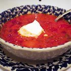 Borscht Or Beet And Cabbage Soup