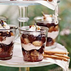 Almond Cake Trifle with Roasted Cherries